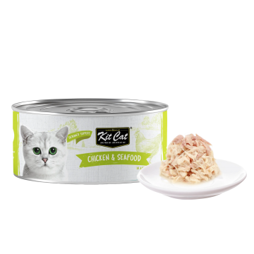 Kit Cat Deboned Chicken & Seafood 80g Carton (24 Cans)